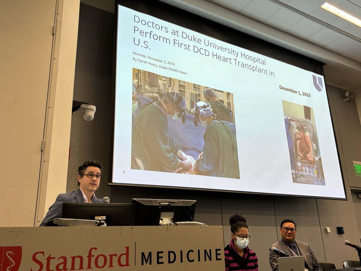 Sean M Wu, MD PhD (@seanm_wu) on Twitter photo Dr Jacob Schroder, surgical director of cardiac transplant <a href="/DukeMedSchool/">Duke University School of Medicine</a> , discussing DCD donor heart transplant history & outcomes @stanford-Duke-Penn-Cornell CV Symposium. Significant promise for expansion of DCD heart transplants in the future w OCS use. <a href="/Stanford/">Stanford University</a>CVI Dr Jacob Schroder, surgical director of cardiac transplant <a href="/DukeMedSchool/">Duke University School of Medicine</a> , discussing DCD donor heart transplant history & outcomes @stanford-Duke-Penn-Cornell CV Symposium. Significant promise for expansion of DCD heart transplants in the future w OCS use. <a href="/Stanford/">Stanford University</a>CVI