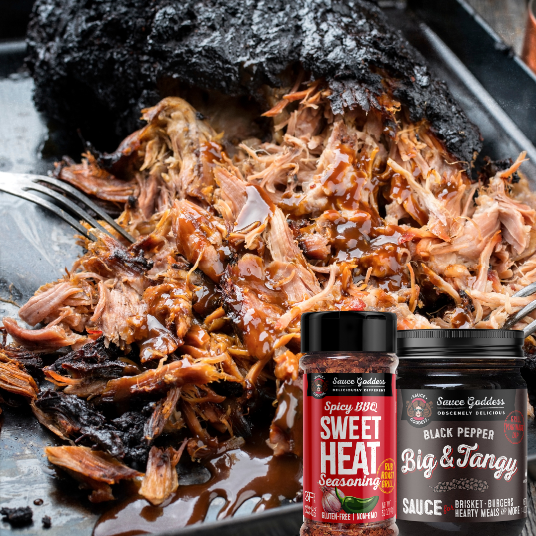 Don't drop the ball on your next tailgating party 🏈🍗 Take your tailgate to the next level with the irresistible taste of Sauce Goddess BBQ sauces and spices!

🛍️ Available on our website or shop now at a grocery chain near you.

#TailgateSeason #BBQWings #PulledPorkParty