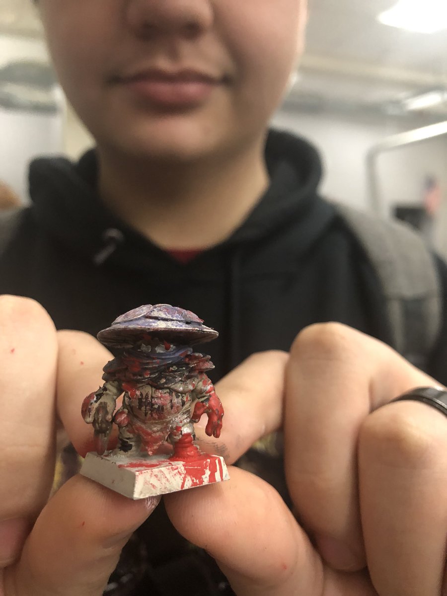 BittersKayleigh's tweet photo. Thank you @Oddwillows for coming in and hosting a miniature painting session for our D&amp;D seminar! The kids LOVED it! It was great nerding out with you! @DottkePBLHS #wawmproud #pbl #dnd #localbusiness https://t.co/aIKZAK5nmi