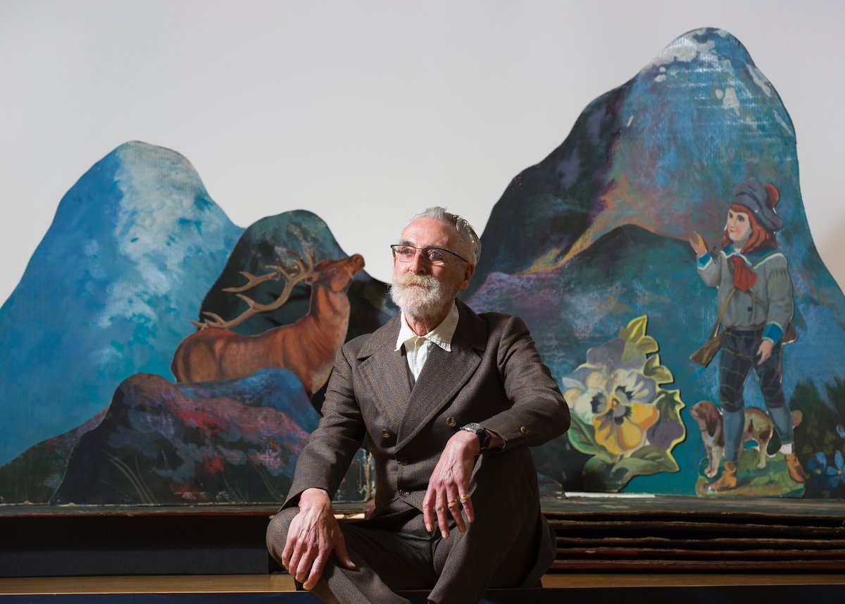 We are saddened to learn of John Byrne's death, he truly was a creative Scottish visionary, playwright and designer.

We proudly display Byrne’s pop-up stage in our Scottish Design Galleries, designed in 1973 for The Cheviot, the Stag and the Black, Black Oil.