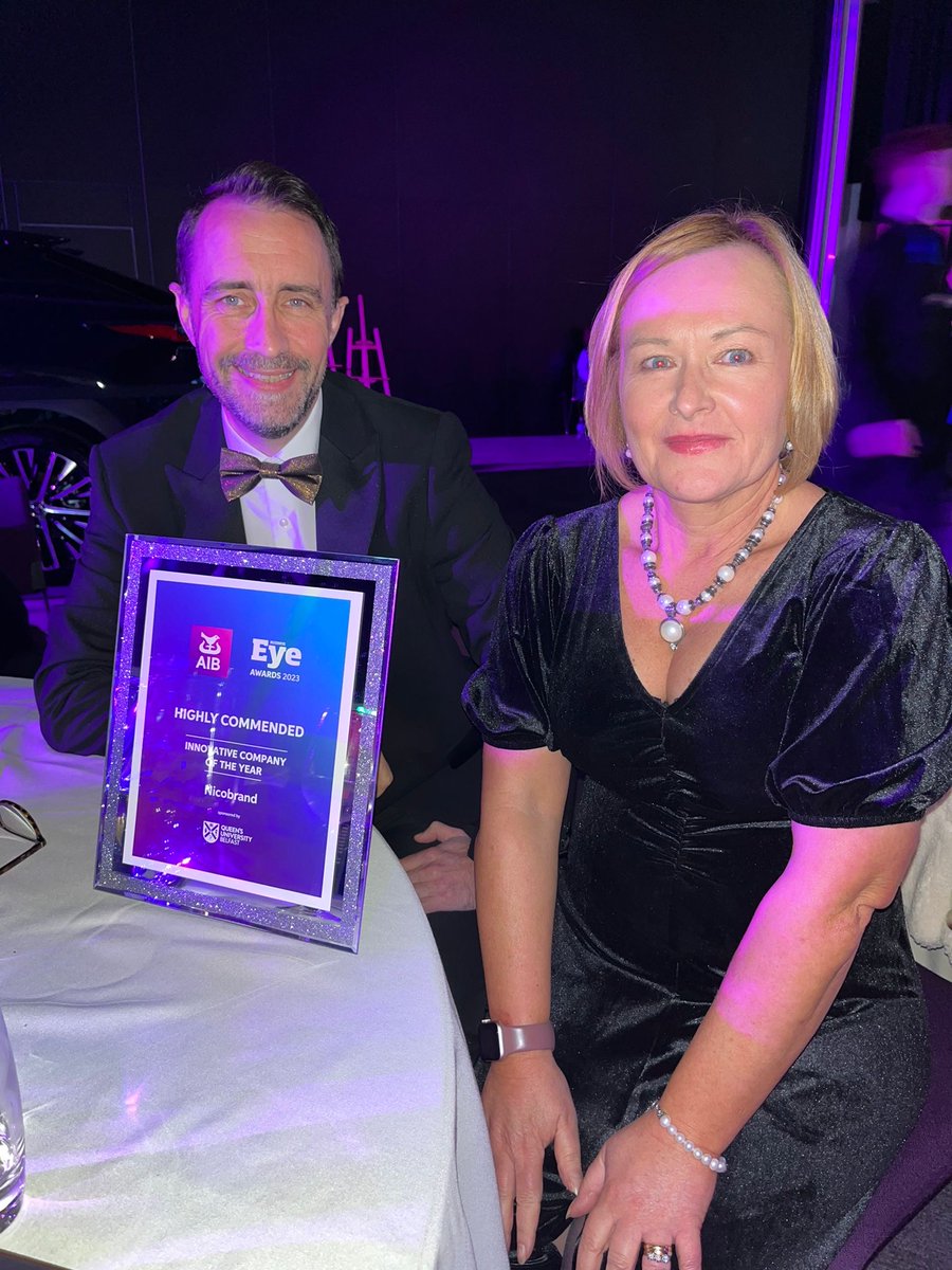 Thrilled to receive a Highly Commended accolade for innovation at the Business Eye Awards 2023 #aibbe23 last night at Belfast ICC. Thank you to the category sponsors - Queen's University Belfast #QUBelfast.