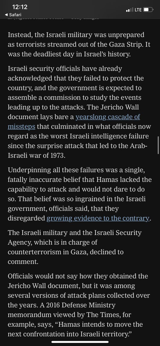 baba_draco's tweet photo. @mdnicke2 @thedebralea Israel knew about the planned attack for about a year, and chose not listen to internal warnings and warnings from the US and Egypt. This is 50% the fault of Hamas and 50% the fault of Israeli leadership’s hubris https://t.co/aGfcgCFPKc
