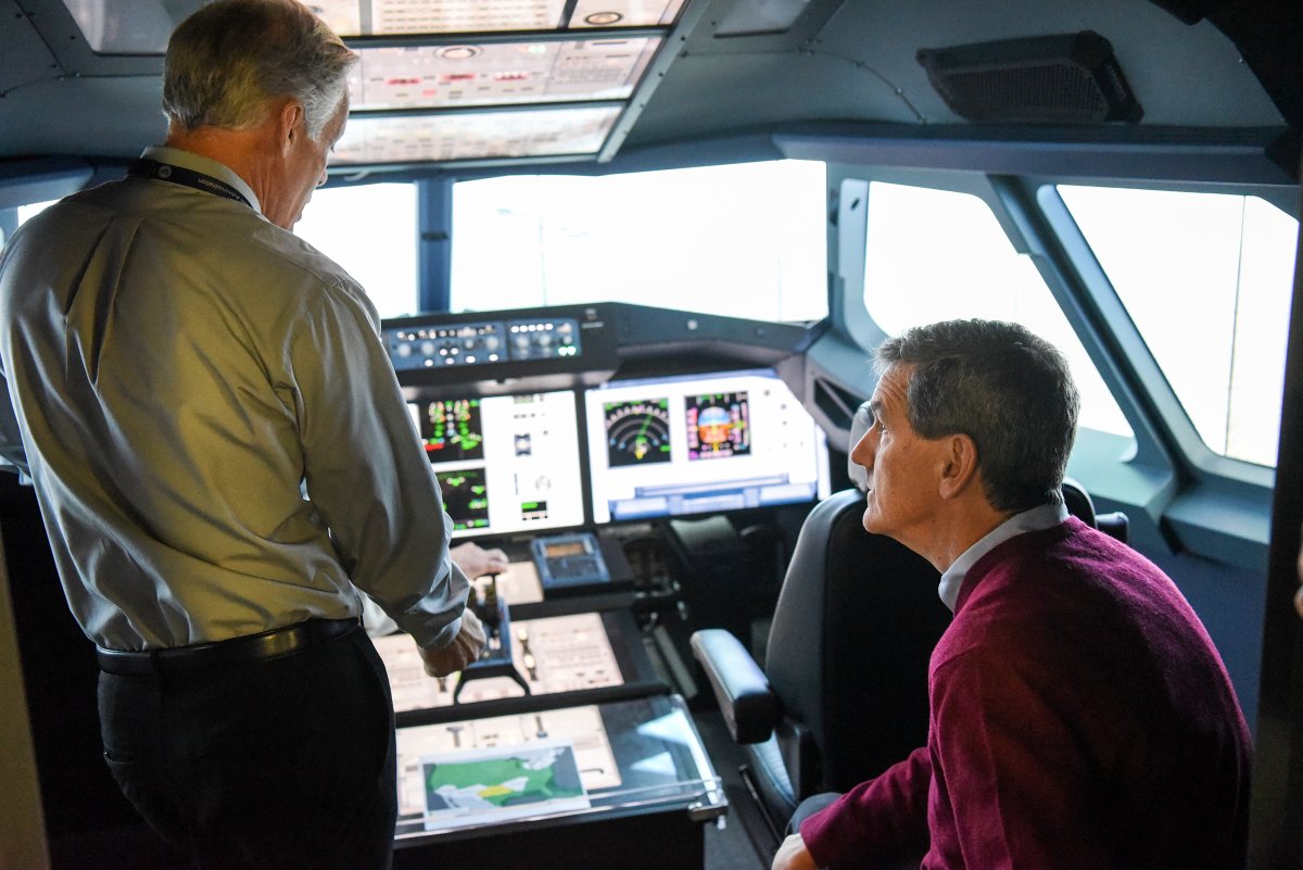 FAA_Mike's tweet image. This week I visited the FAA’s Tech Center where we’re making advancements in surface safety tools as we pursue our goal of zero serious close calls. These solutions include simple runway incursion devices and approach runway verification technology.