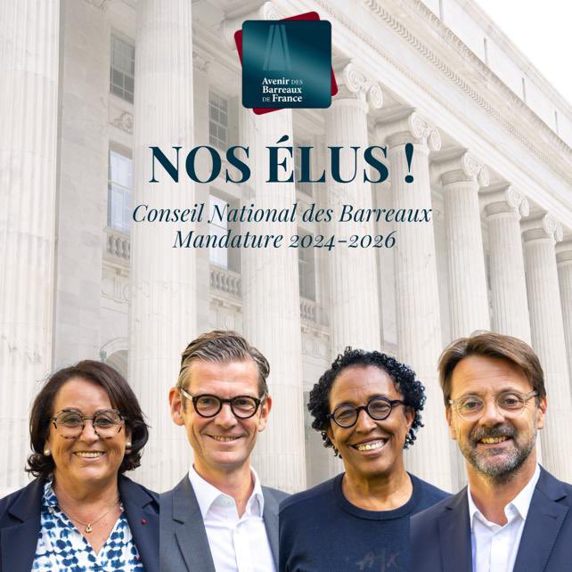 🚨Vous avez, grâce à vos votes, manifesté votre confiance dans la faculté de nos élus de défendre notre profession et nous tenons à vous en remercier. 
📸 Voici vos élus pour la mandature 2024-2026 : 
Catherine GAZZERI
Alain COCKENPOT 
Yanick LOUIS-HODEBAR
Pierre FONROUGE