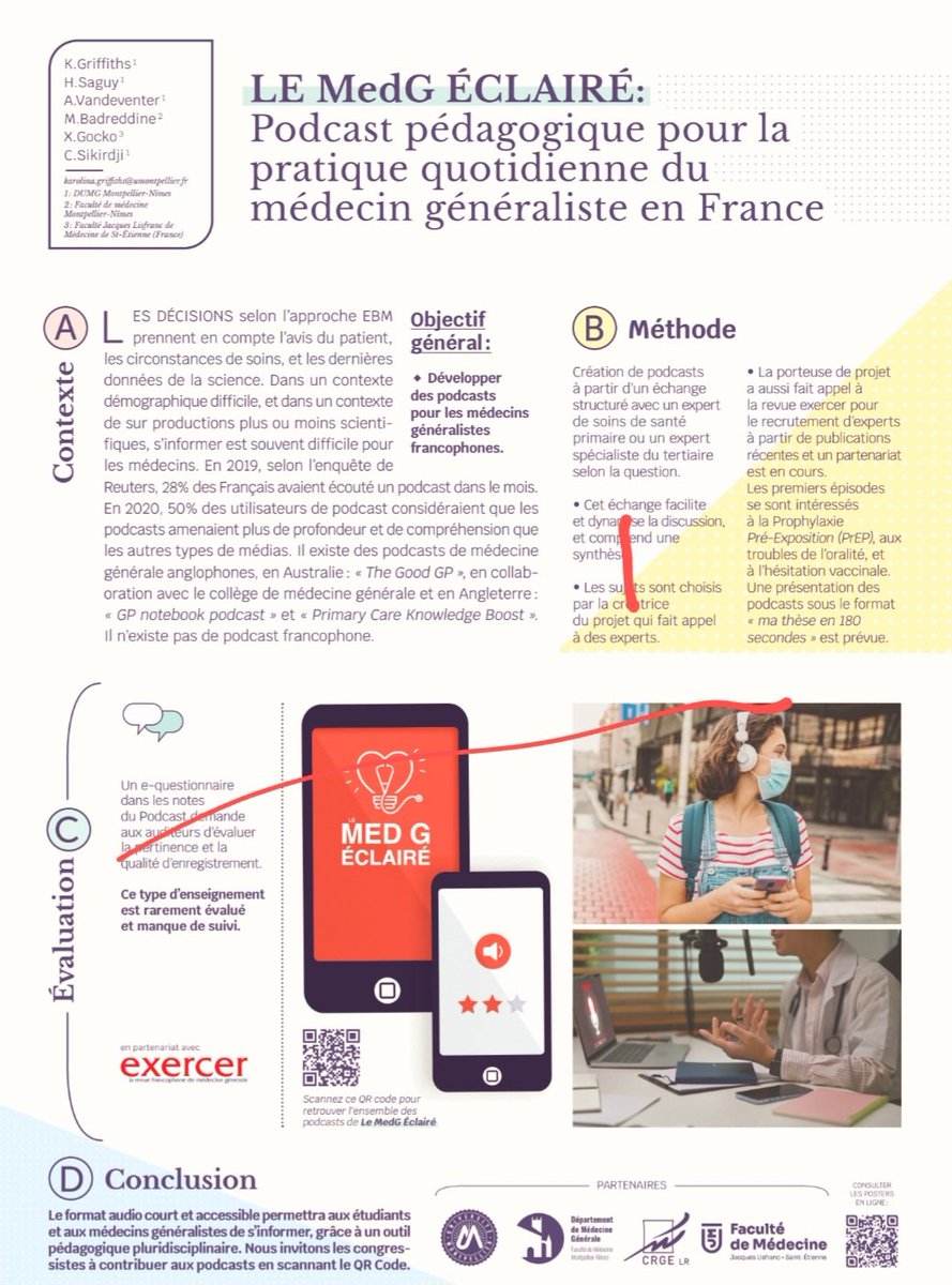 Le MedG éclairé: podcast pédagogique pour la pratique quotidienne du médecin généraliste en France.
Projet initié par le <a href="/DMGMontpellier/">DMG MontpellierNîmes</a> et soutenu par <a href="/xvrgck/">xavier gocko</a> et <a href="/exercer_Revue/">EXERCER</a>