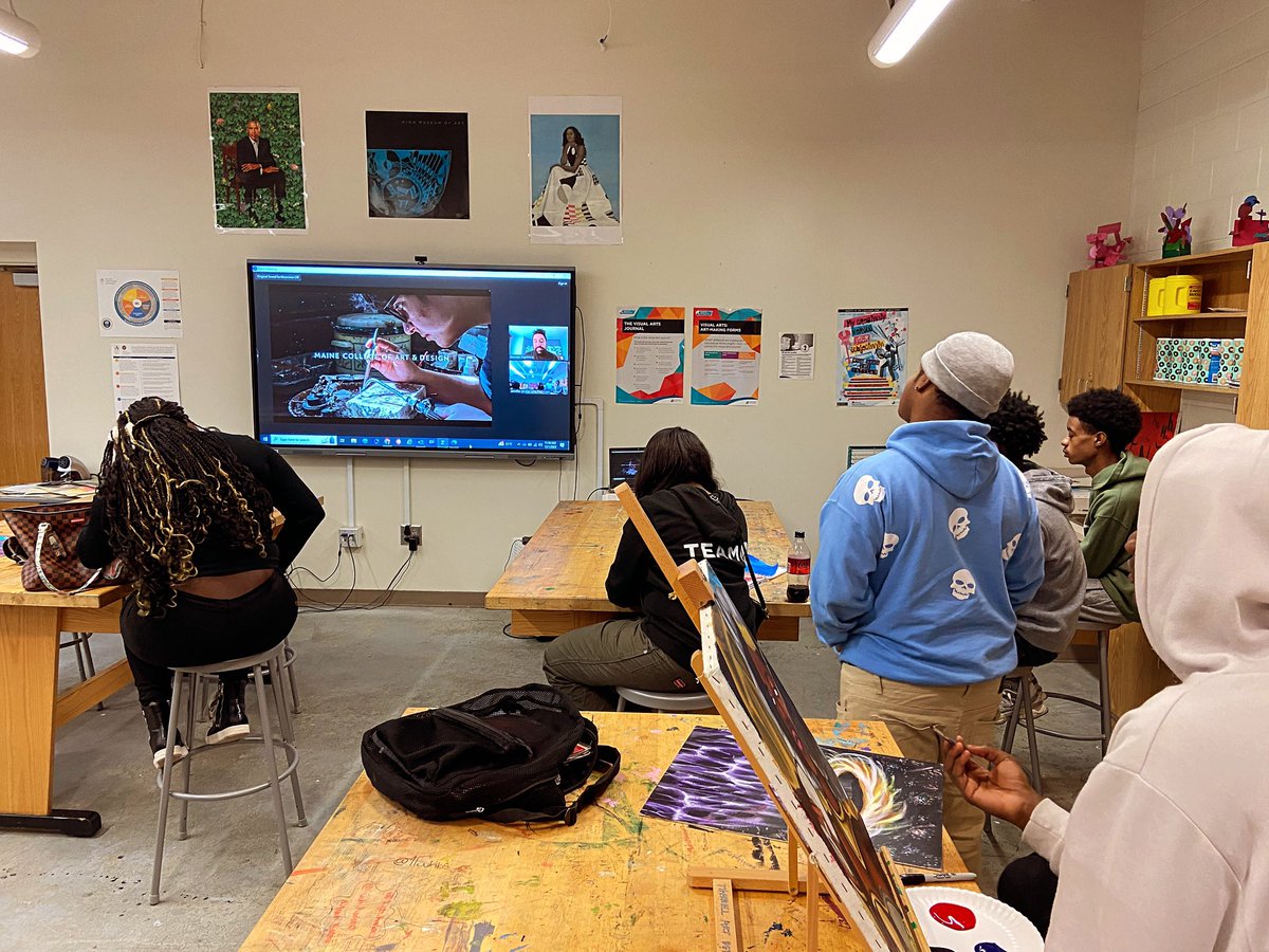 D.M. Therrell HS Art Teacher (@dmt_visual_arts) on Twitter photo Virtual college visit from Maine College of Art and Design! <a href="/mecaart/">Maine College of Art & Design</a> <a href="/APSTherrell/">D. M. Therrell High School</a> #apsarts Virtual college visit from Maine College of Art and Design! <a href="/mecaart/">Maine College of Art & Design</a> <a href="/APSTherrell/">D. M. Therrell High School</a> #apsarts
