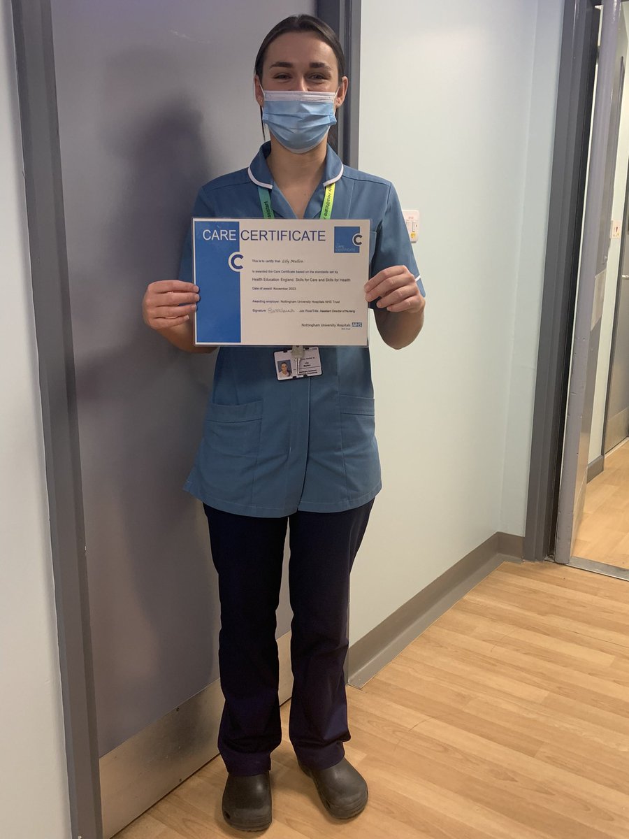 Great work Lily achieving your care certificate in no time💯 Well deserved and proud to have you as a new member of our team ✨⭐️🌟