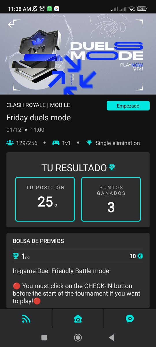 Su aplicación no sirve, es un pedo para aceptar los link o enviarlos. Luego acepto el link del rival y no sirve y mando el mío a los 5 min (cuando tengo entendido que son 10) y me descalifican cuando estoy contestando en el chat JAJAJAJA la mamada ya me acordé pq no jugaba aquí