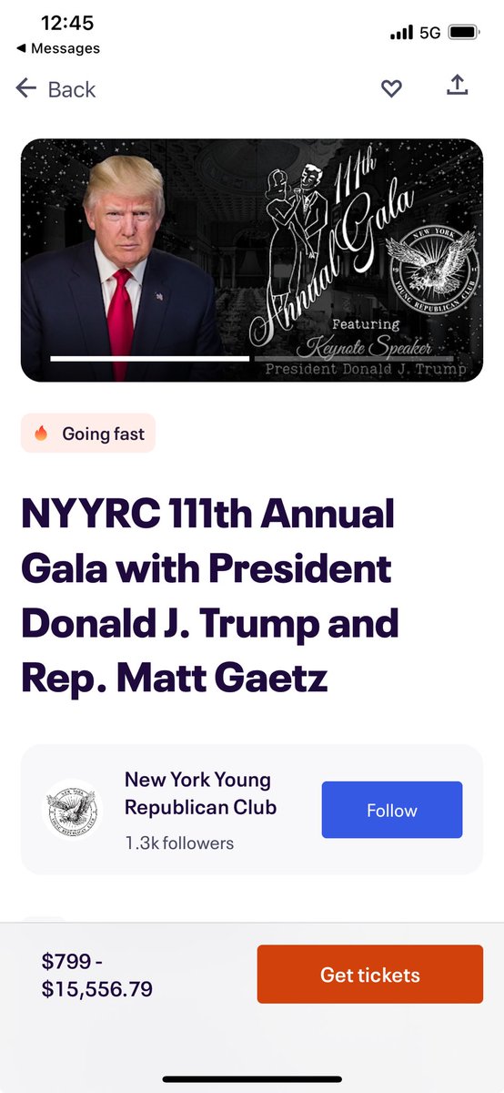 Donald Trump to keynote the ⁦@NYYRC⁩ gala