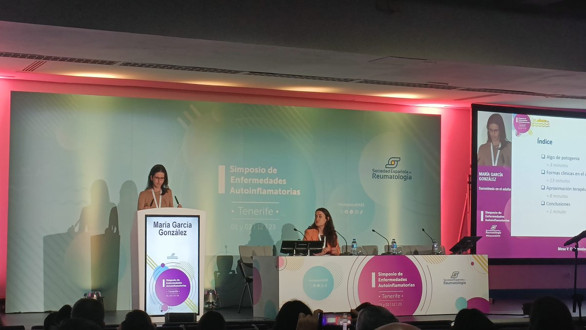 Reumatología León (@reumaleon) on Twitter photo Mesa de enfermedades granulomatosas #simposioEA23 moderado por la Dra <a href="/claramoriano/">Clara Moriano</a>
🔸Sarcoidosis en el adulto por la Dra. María García González
🔸Enfermedades granulomatosas autoinflamatorias por la Dra. Eugenia Enríquez Merayo Mesa de enfermedades granulomatosas #simposioEA23 moderado por la Dra <a href="/claramoriano/">Clara Moriano</a>
🔸Sarcoidosis en el adulto por la Dra. María García González
🔸Enfermedades granulomatosas autoinflamatorias por la Dra. Eugenia Enríquez Merayo