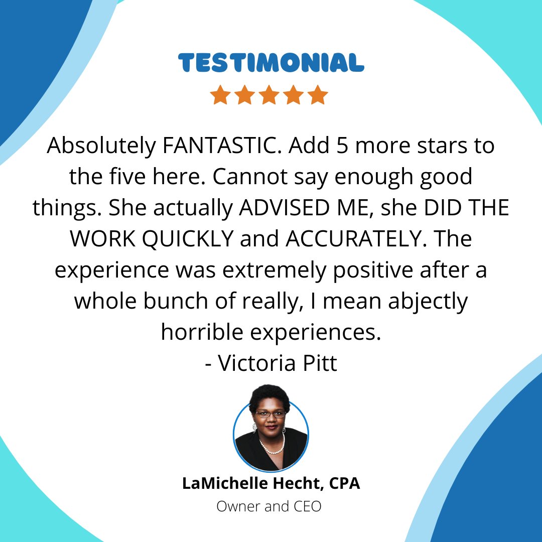 LaMiche_OSG_CPA's tweet image. Timely, accurate results are always the goal. Let Overhead Solutions Group help you today!
.
.
#OverheadSolutions #YourCPA #TaxHelp #RealEstateTips #FinancialAdviser #WomeninBusiness #BlackOwnedBusiness #BlackCPA