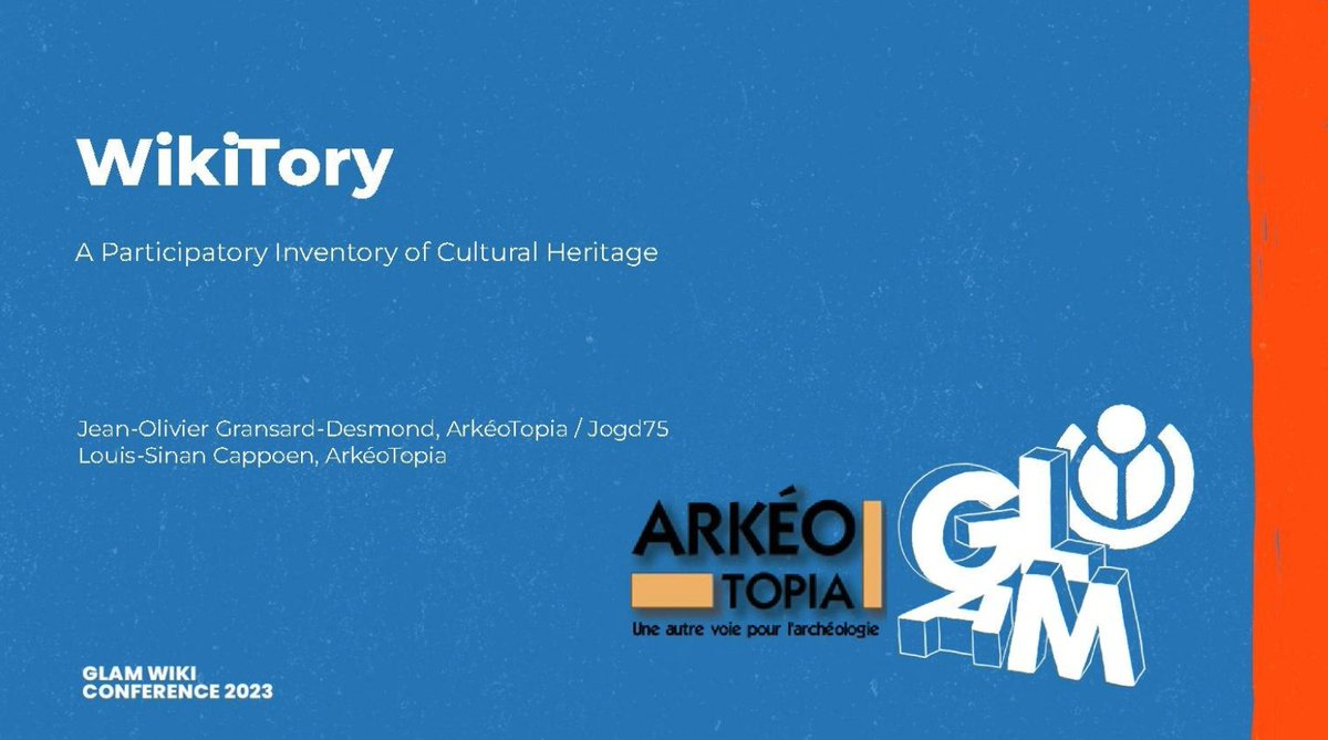 [#ActuArchéo] 📢 Replay de la conférence WikiTory d’ArkéoTopia lors de la GLAM Wiki 📷 

Découvrez le projet communautaire en détail pour valoriser le patrimoine culturel. #GlamWikiUy
<a href="/christelmolinie/">Christelle Molinié</a> 
<a href="/glamwiki/">GLAM-WIKI</a> 

🔗 youtube.com/watch?v=8mppZv…