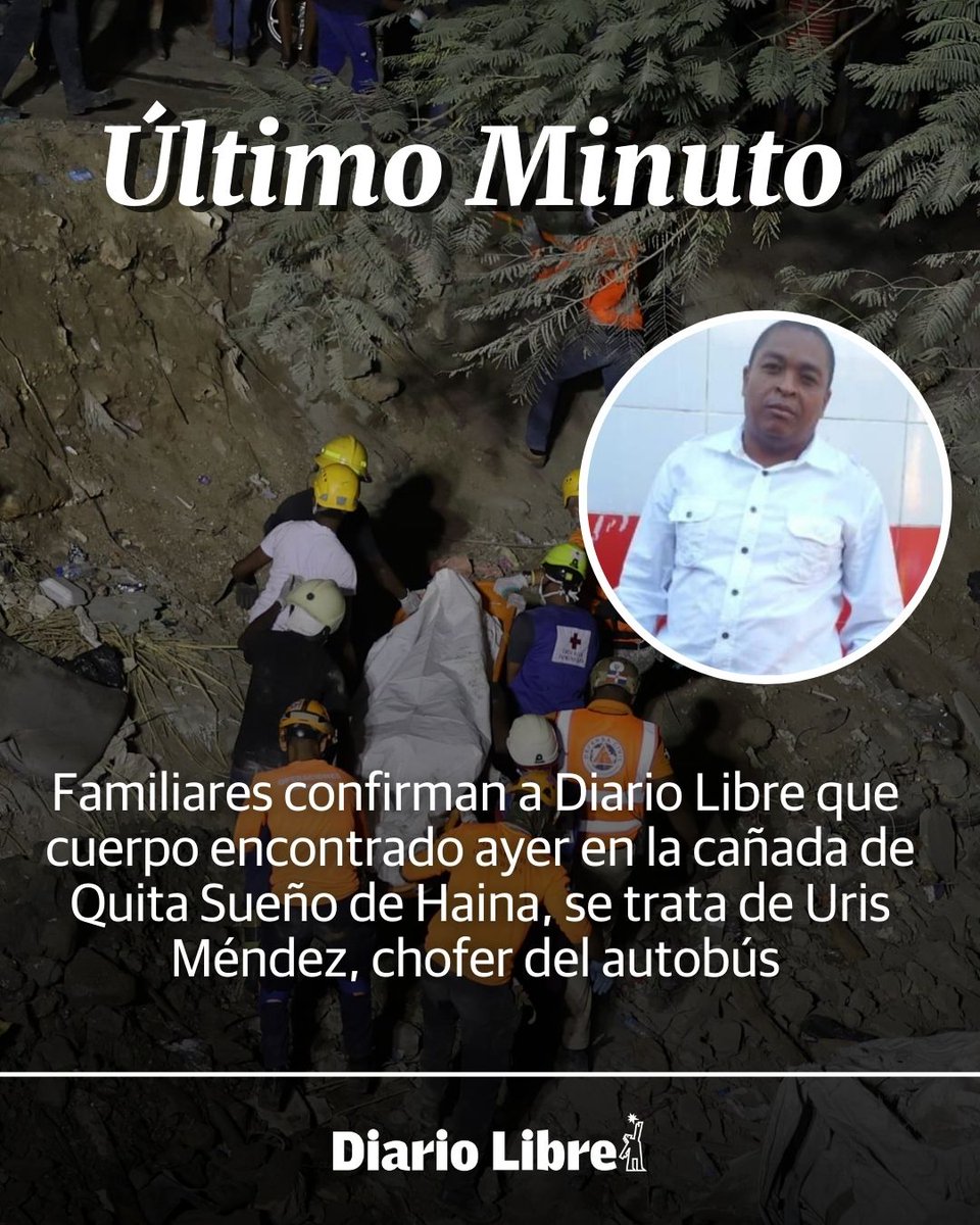DiarioLibre's tweet photo. 🔴|#UltimoMinutoDL| La información fue confirmada por su esposa, quien aseguró que ella pudo reconocer que se trataba de él, pese a que el Instituto Nacional de Ciencias Forenses (Inacif) había solicitado una pruebas de ADN.
#DiarioLibre #Haina #SanCristóbal #UrisMéndez #Patana #Accidente