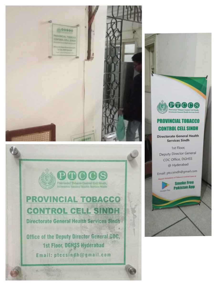 Provincial Tobacco Control Cell Sindh #PTCC #Email ptccsindh@gmail.com @FCTCofficial @federal_tcc @khashmi76 @VitalStrat @WHO @WHOPakistan @nhsrcofficial @tanveerHRYO @ahmadmu10 @HealthPunjabGov