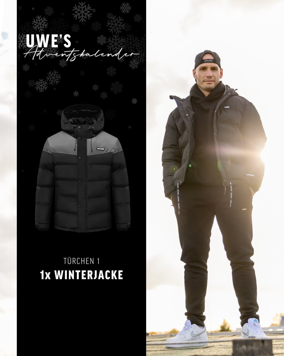 Flying Uwe (@flyinguwe) on Twitter photo Uwes Adventskalender #1 🎅🎄
Hinter dem 1. Türchen verbirgt sich eine wunderschöne Smilodox Winterjacke 🤝
Teilnehmen:
▶️ <a href="/SMILODOX/">SMILODOX</a> & <a href="/flyinguwe/">Flying Uwe</a> folgen
▶️ Gewinnspiel liken & mit #Smilodox kommentieren
Gewinnchance verdoppeln:
▶️ Retweet 
Ende: 02.12.23 um 23:59 Uhr Uwes Adventskalender #1 🎅🎄
Hinter dem 1. Türchen verbirgt sich eine wunderschöne Smilodox Winterjacke 🤝
Teilnehmen:
▶️ <a href="/SMILODOX/">SMILODOX</a> & <a href="/flyinguwe/">Flying Uwe</a> folgen
▶️ Gewinnspiel liken & mit #Smilodox kommentieren
Gewinnchance verdoppeln:
▶️ Retweet 
Ende: 02.12.23 um 23:59 Uhr