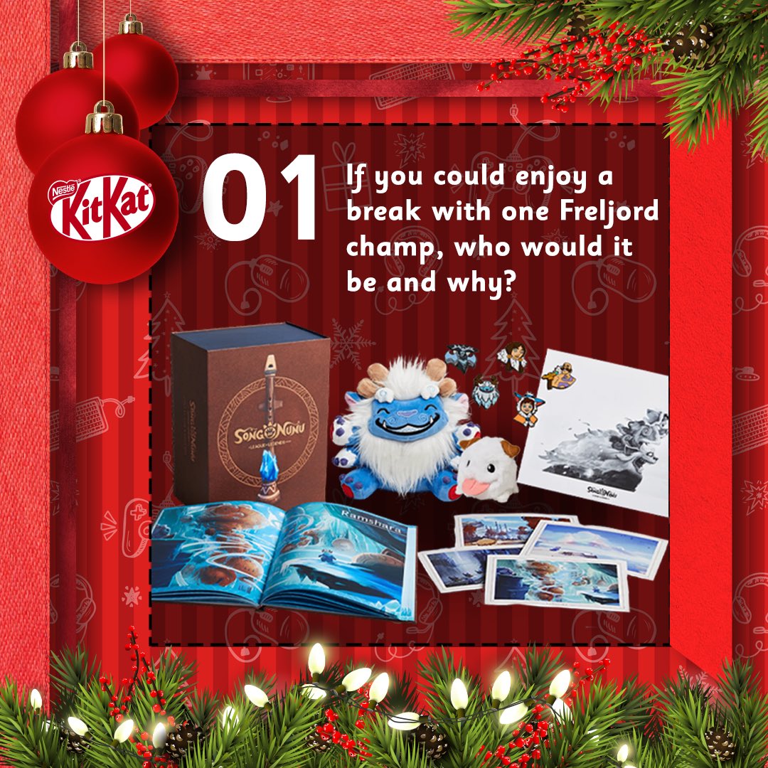 KITKATGaming's tweet image. ✨ Advent Calendar - Day 1 ✨ 

Join our festive celebration and stand a chance to win 1x Song of Nunu - Collector’s Edition (Steam) 🤭🎄  

To enter: 
➡️ Follow @KITKATGaming 
➡️ Like &amp;amp; share this post 
➡️ Comment your answer to the question below