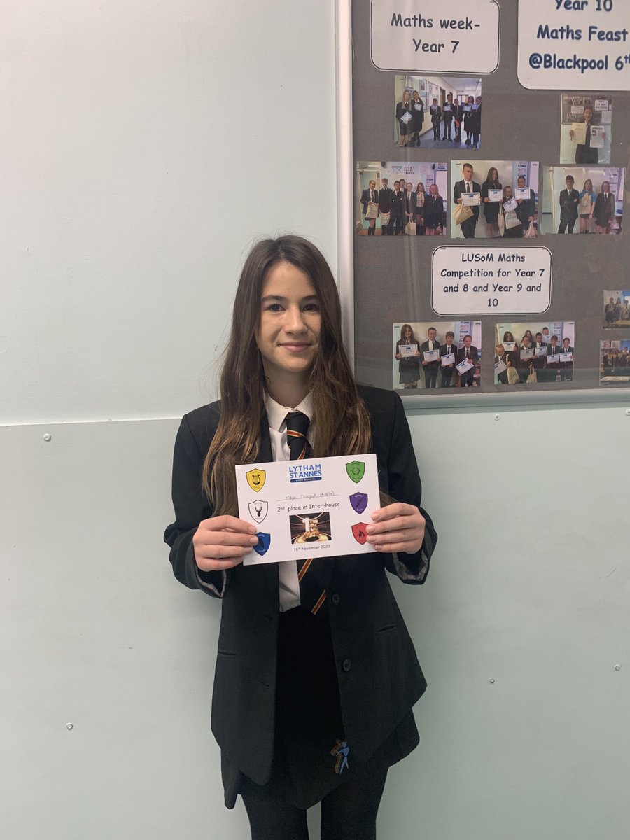 Our 3 winners of the 1% club during maths week for year 9s! <a href="/maths_week/">Maths Week England</a> #mathsweek