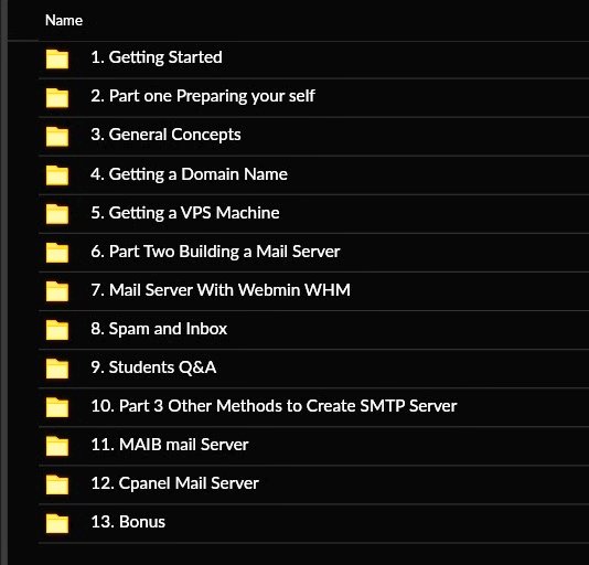 A Complete SMTP Course!

Build Your Mail Server and send unlimited emails, have more customization options, more control over your email list, deeper analytics, and save you money in the long run.

Download Link: 
mega.nz/#F!x5MGGDjR!7x…

All the best!