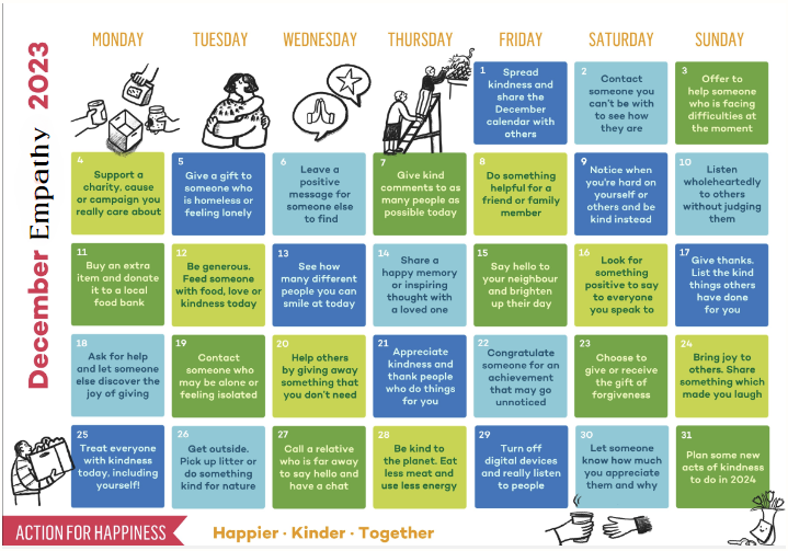 We’re talking about Empathy this month! Empathy is one way we can show Kindness. It means understanding and connecting to other people’s feelings. We can connect with others everyday. Please join us by in participating in the Empathy calendar below. Tag us💚 #WeAreAlief