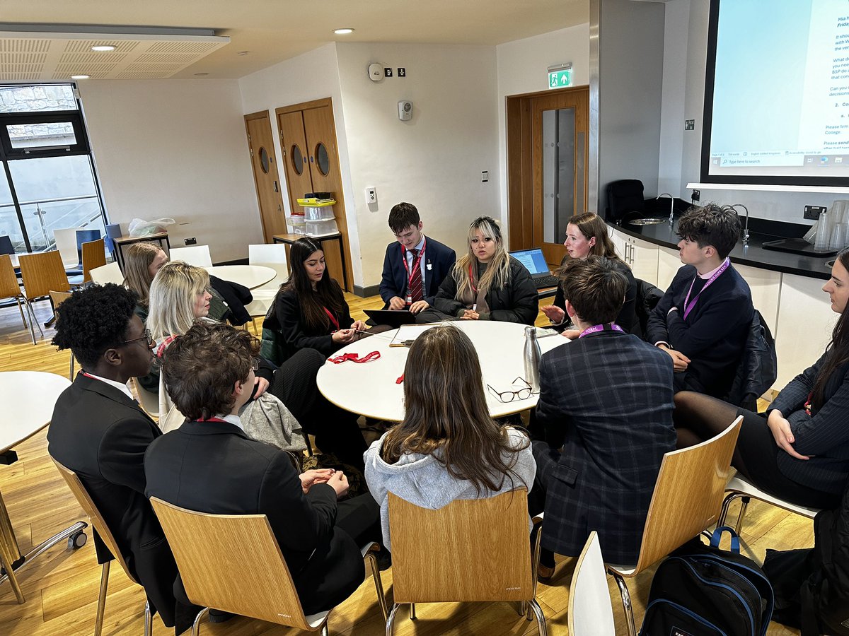 KESBath's tweet photo. We were delighted to host the Bath Student Parliament this week, with representatives from a range of Bath schools attending. Lots discussed including a panel event with local MPs and Councillors and an inter-school debate. #studentvoice #schoolstogether #poweofpartnerships https://t.co/CYL6mby9Ao