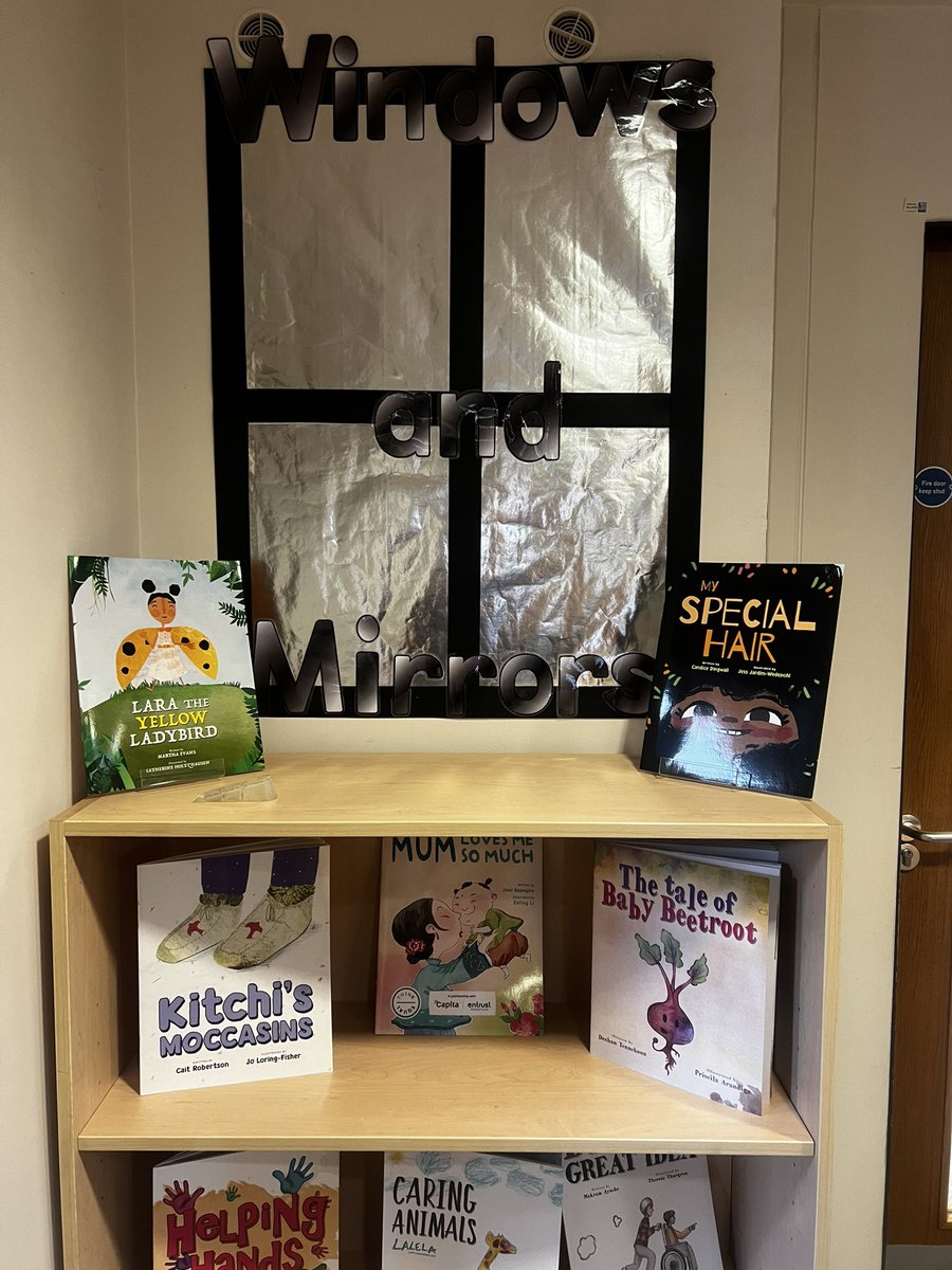 StJFailsworth's tweet photo. @StJFailsworth St John’s Lower School children enjoying the new Author Spotlight and Windows &amp; Mirrors display areas. 
Children can access books which:
“•Windows into the lives of all children
  •Mirrors children’s own lives.” @RuthMiskinEdu 
#fa1 #OneFamily #thinkequal https://t.co/j0ZkeKGsDq