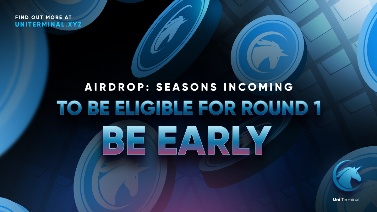 UniTerminalExt's tweet image. Exciting news! Uni Terminal's Official Token launches on Dec 5th. 

#Airdrop is coming, round 1 starts now! Early users will be eligible for the first batch of airdrop! 🦄

Don't miss out, BE EARLY! Use our referral code below to sign up and unlock the potential of Uniterminal.