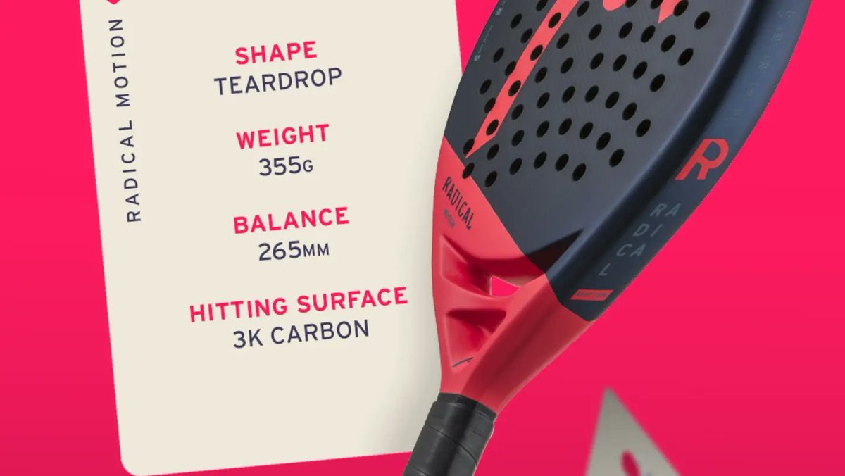 all_4_padel's tweet image. Controla el juego a tu manera gracias a la nueva serie de palas radical con forma de lágrima de @HEAD_PADEL 
👉🏻bit.ly/3uFWT8r
#padel #padelfemenino #headpadel #radical