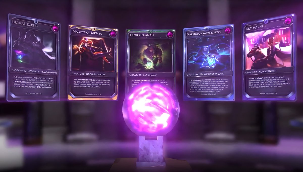 Ultra4Life_'s tweet photo. ✅ Discover the 5 new Soulbound Uniqs from the $UOS ULTRA Soul Collection.
💷 These rewards serve to recognize members who bring value to the community by awarding them tradable/redeemable @ultra_io Soul Points through the 5 creatures forming the collection. https://t.co/iqeEUgmWdX