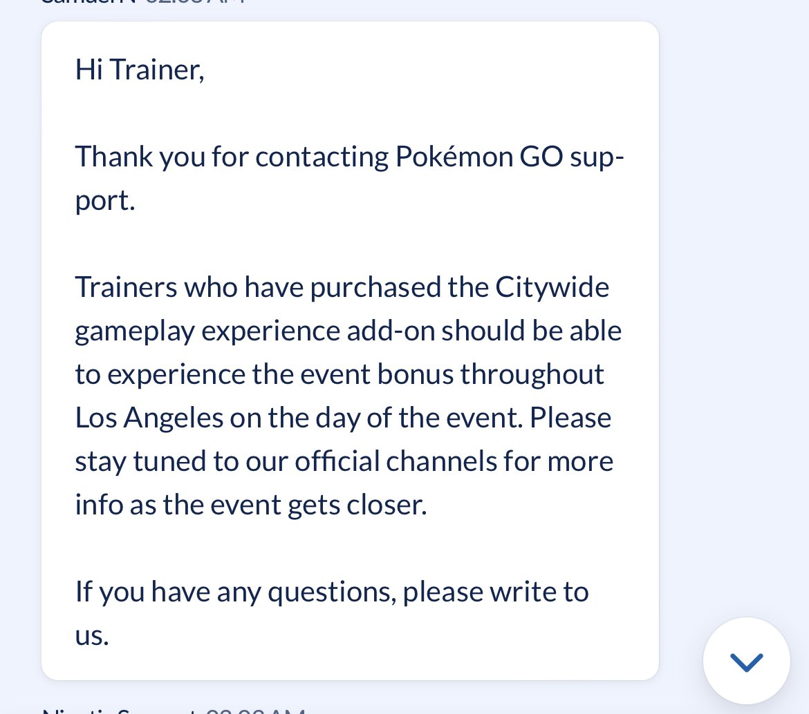 jacgl30's tweet photo. @Dengarsw @PokemonGoApp This is all they said to me when I asked the same question. I sent them another message saying that’s not clear enough. https://t.co/Qnw25MfOUe