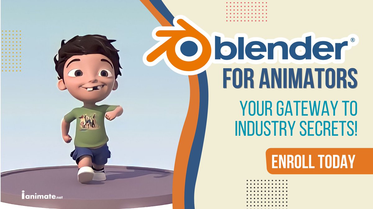 iAnimate's tweet photo. 🌟 Get ready to master Blender with Mark Masters in our "Blender for Animators" class—no prerequisites needed! 🚀 Early enrollment for Winter Block is OPEN, and classes start on January 1, 2024.  🎥❄️ 

#iAnimate #BlenderForAnimators #WinterBlock #NewYearNewSkills https://t.co/yWrENzdznA