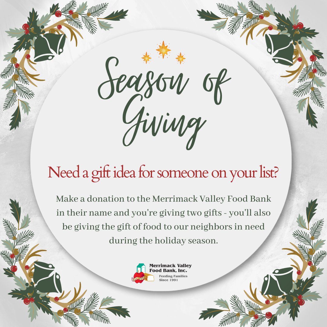 You can make a donation in someone's name at mvfb.org/how-to-help/do…. If you provide their email or mailing address when making your donation, we will send them a holiday card with a notice of your gift. 💌