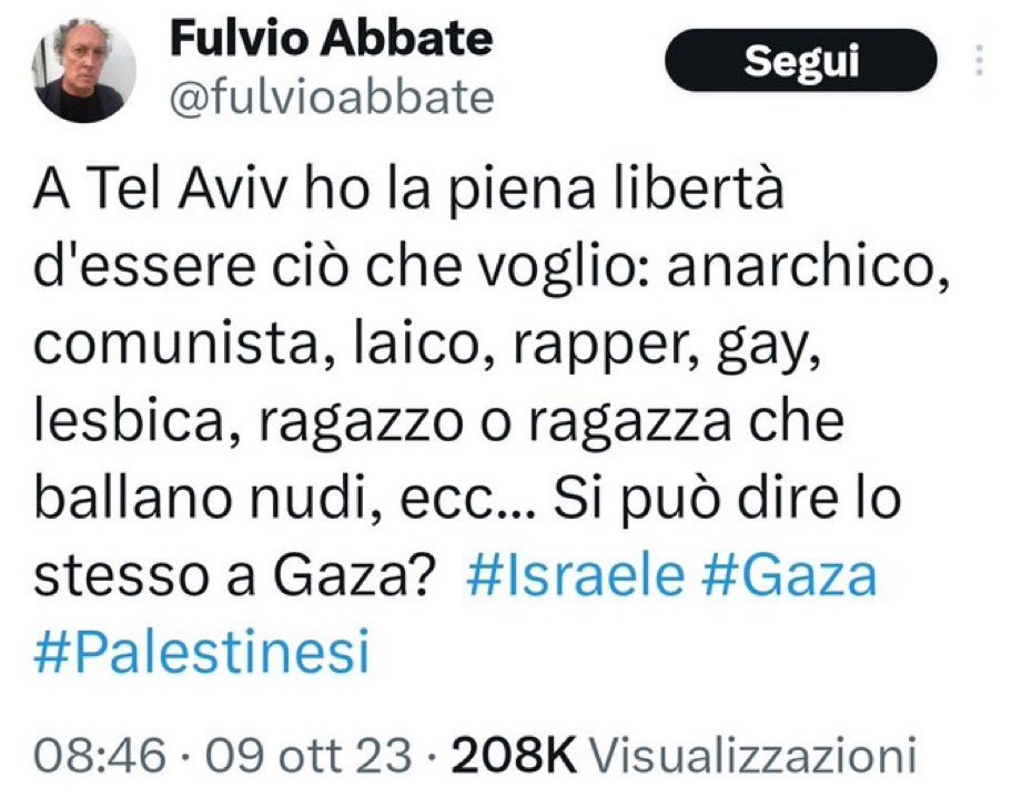 schiva_questa's tweet image. Tutto tranne che palestinese