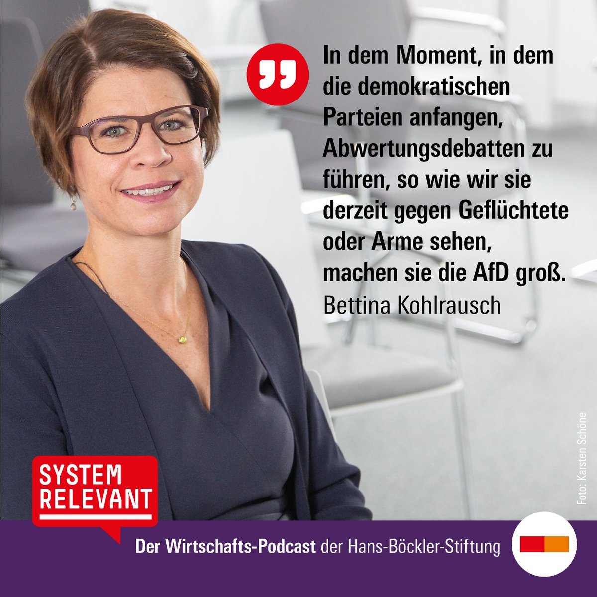 Wie lassen sich #AfD-Wähler*innen noch erreichen? @BettiKohlrausch &amp; <a href="/AndreasHoev/">Andreas Hövermann</a> stellen in einer neuen Folge #Systemrelevant <a href="/WSIInstitut/">WSI Düsseldorf</a>-Forschungsergebnisse zu Einstellungen potenzieller AfD-Wähler*innen vor – mit wertvollen Hinweisen als Antwort:
🎧 boeckler.de/de/podcasts-22…