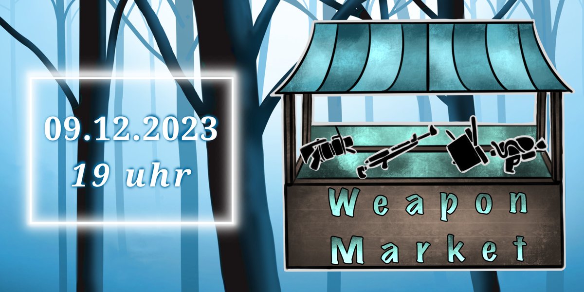 Es ist wieder soweit: 
Unser Weapon Market geht in die zweite Runde.

9. Dezember 2023, um 19:00 Uhr (7pm cest)

Wenn ihr wissen wollt, was unser Weapon Markt-Tournament ist, dann schaut auf unserem Discord-Server vorbei. (Link in Bio)
#Splatoon3 

Arts by: @spl_tsuki <a href="/Spl_Rose/">🦋Rose🦋</a>