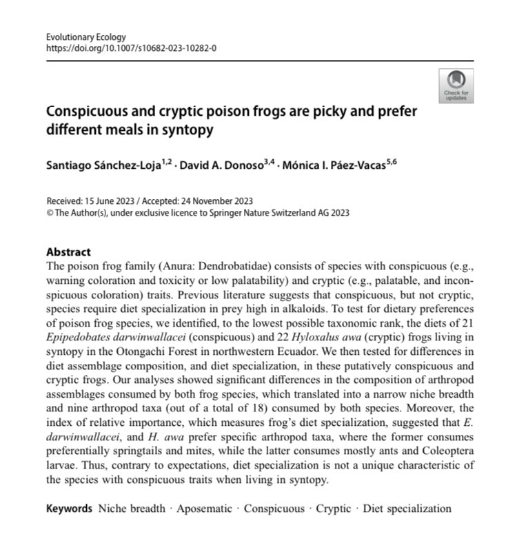 Are cryptic-colored poison frogs diet specialists too? Wait, what?