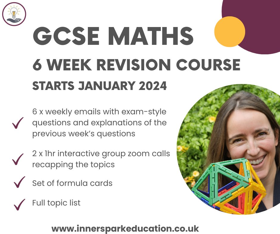 inner_spark's tweet image. Only 23 weeks to go until the first #GCSEmaths exam, let&apos;s get that revision started! #acceleratedlearning #revisiontechniques #examtechniques