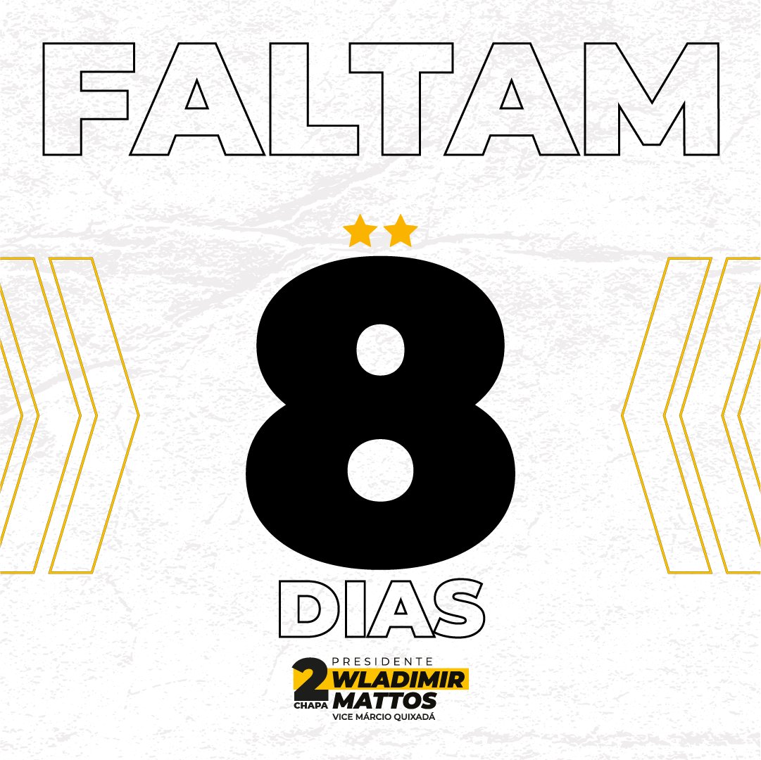WMpresidente's tweet photo. Faltam 8 dias para o associado do #SantosFC votar CHAPA 2! Vote para que o Santos FC nunca mais esteja nessa atual situação, e seja protagonista no futebol mundial novamente! Vote CHAPA 2 ✌️
JUNTOS PELO SANTOS FC! 

#JuntosPeloSantosFC #SFC #EleicõesSFC #WladimirMattosPresidente https://t.co/Aj81dX3Eov