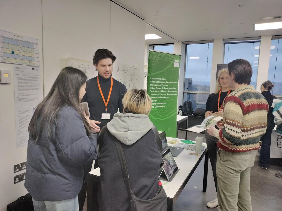 luctweeting's tweet photo. 🌿 A great day at the University of Sheffield Employers Fair earlier this month! #TeamLUC shared their insights into the dynamic world of #landscape professions.
Great to have some inspiring conversations with students eager to explore the green career path. https://t.co/LMn4AV5HOY