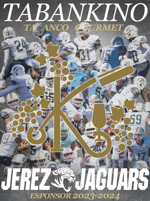 JerezJaguars's tweet photo. TABANKINO, El Tabanco Gourmet de Jerez, nuevo esponsor 2023-2024!🍷🏈🐆.
Qué mejor fecha que en plenas Zambombas y celebraciones para anunciar el acuerdo por el cual nuestro fan y amigo Quino apoyará a #jerezjaguars esta temporada! WE ARE JAWS
#jerez #Gastronomía #tabanco #vino https://t.co/Zyi5O1dogu
