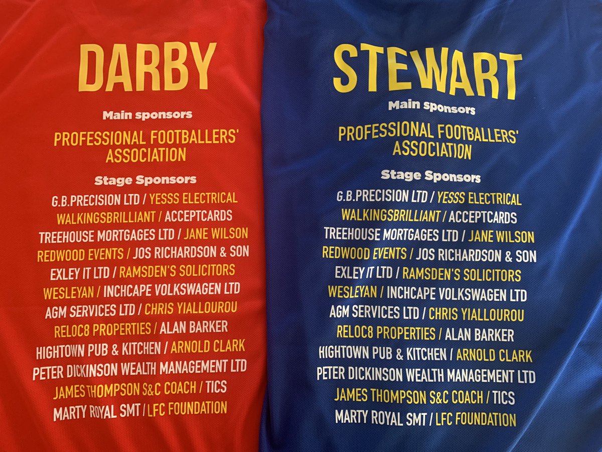 The first view of the #MarchOfTheDay T-shirts designed &amp; produced by <a href="/WhiteLodgeGroup/">WhiteLodge</a> complete with our main sponsors @pfa and all our other sponsors looking to support <a href="/DarbyRimmerMND/">Darby Rimmer MND Foundation</a>. You can join the walk. Register via redwoodevents.co.uk/march-of-the-d…. Let’s #AttackMND together.