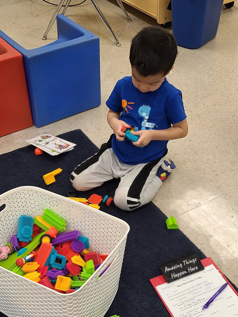 PMPantherCubs's tweet photo. Center time in preschool is for playing together, practicing counting, and building with bristle blocks! We are busy learners. https://t.co/oQLL7OEW0M