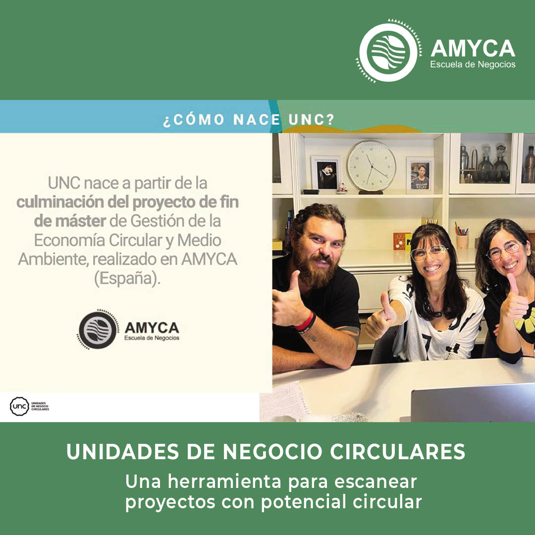 AMYCAEscuela's tweet photo. El martes 28 tuvimos el gusto de asistir a la presentación en sociedad de Unidades de Negocio Circulares (UNC) @uncirculares , un emprendimiento creado por graduados de la 2ª Edición de nuestro Máster en Gestión de la #EconomíaCircular y #MedioAmbiente. 😃♻���🌱

#AMYCAEscuela https://t.co/UN0f18zS3E