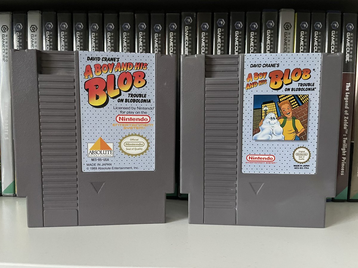 Retro_sheriffen's tweet image. Hey everyone. I collect video games.
Starting this with showing versions of different nes games.
Starting with #aboyandhisblob 
One is for the us market and the other one for the europen market.
#nes #snes #nintendo #zelda #gamer #collector #nescollector #retro #retrogamer