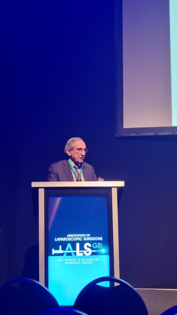 ALRSGBandI's tweet photo. The esteemed Professor George Hanna, President of @EAES_eu and honorary member of ALSGBI, is presenting the EAES Lecture on Qualirt of Surgery in Training & Clinical Trials at #ALS2023 https://t.co/Eep80k9ZMu