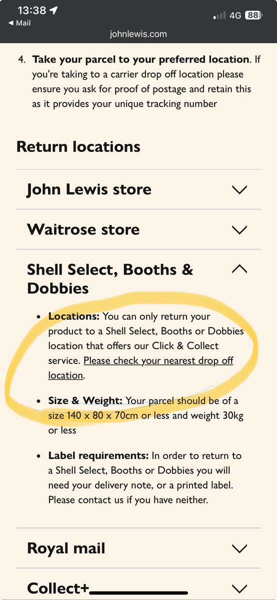 Diiscu's tweet photo. @johnlewishelp refused returning a parcel to a listed store saying they only do click and collect. Either your website is wrong or the station is lying.. what can be done about it? customer services via phone were useless and just raised a new return. Disappointing really https://t.co/WFfDMRK4U5