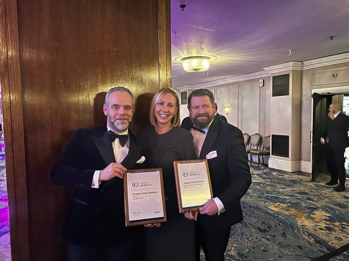 Doughty Street Chambers wins Set of the Year for both Crime and Media at the Chambers & Partners Bar Awards 2023. We are delighted to announce that our teams for Media and Crime were award winners at this year’s Chambers & Partners Bar Awards, with Doughty Street Chambers…