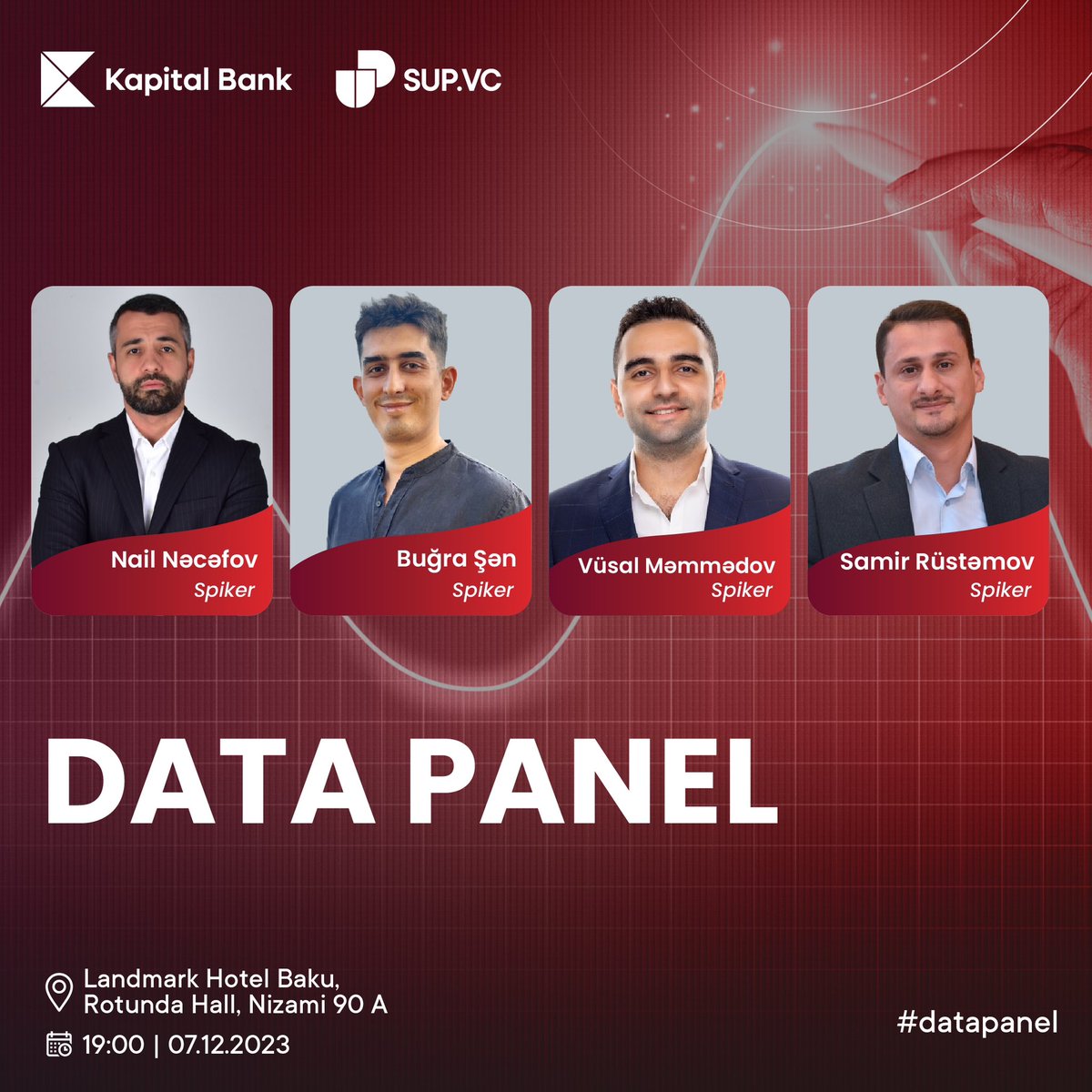 sup_vc's tweet image. Data Panel tədbirində ilk panelin mövzusu “Maşın Öyrənməsi və Məlumat Təhlili: İmkanlar və Çətinliklər” olacaq!
Qeydiyyat linki: bit.ly/49QfGOF
Tədbirin tarixi: 7 dekabr 2023-cü il/ 19:00
Məkan: Landmark Hotel – Rotunda /Nizami 90A
#SupVC #KapitalBank #KapitalBankLife