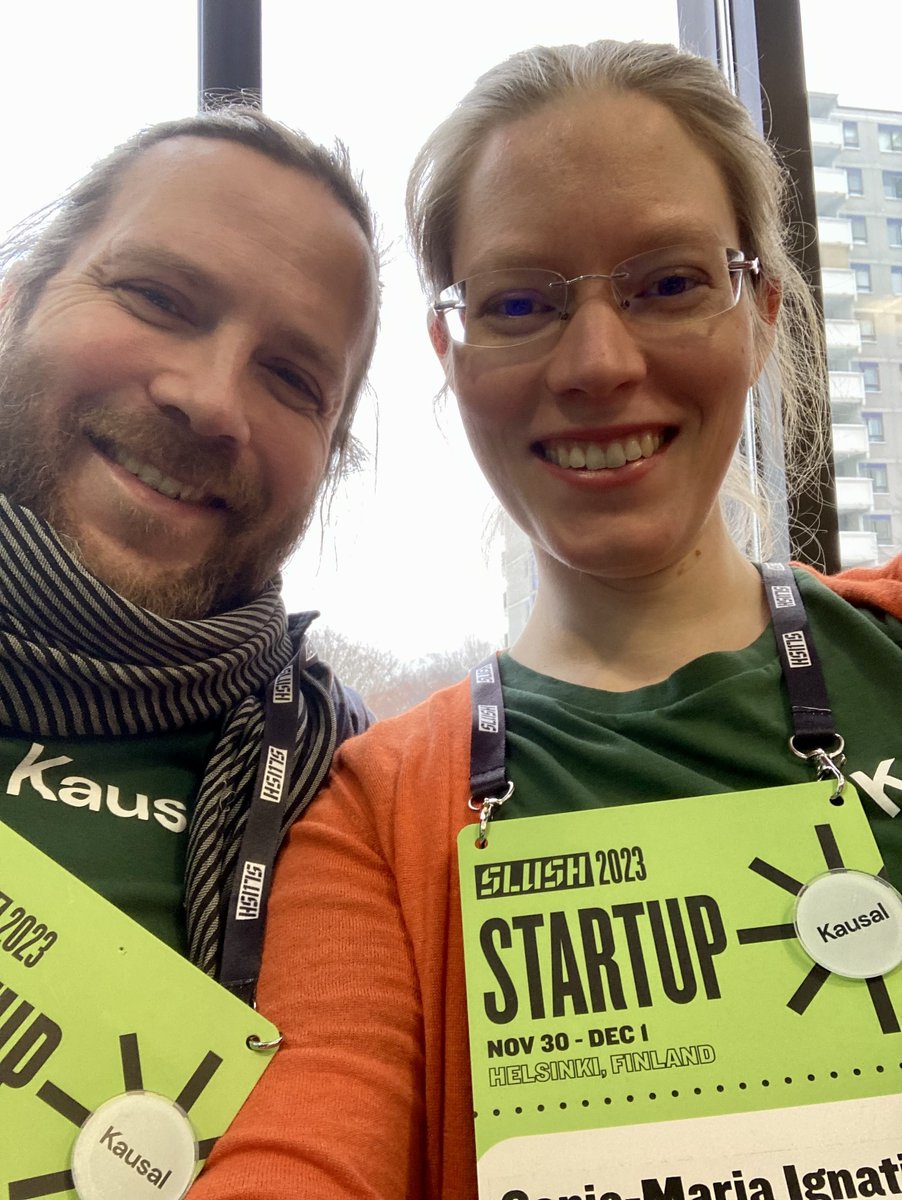 2nd day of #slush2023, come and say hi to Kausal team!

<a href="/smignatius/">Sonja-Maria Ignatius</a> <a href="/joonaspekkanen/">joonas pekkanen</a>