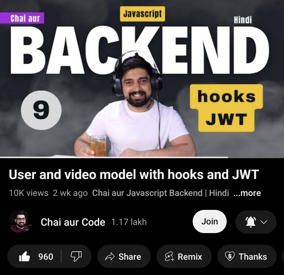 programmersatya's tweet image. Today I completed 👌💯 lec 09 of javascript backend series 🎥 with code in vs code and also push this project on github. Thank you @Hiteshdotcom sir❤ for amazing javascript backend series. 
#javascipt #backend #webdevelopment
