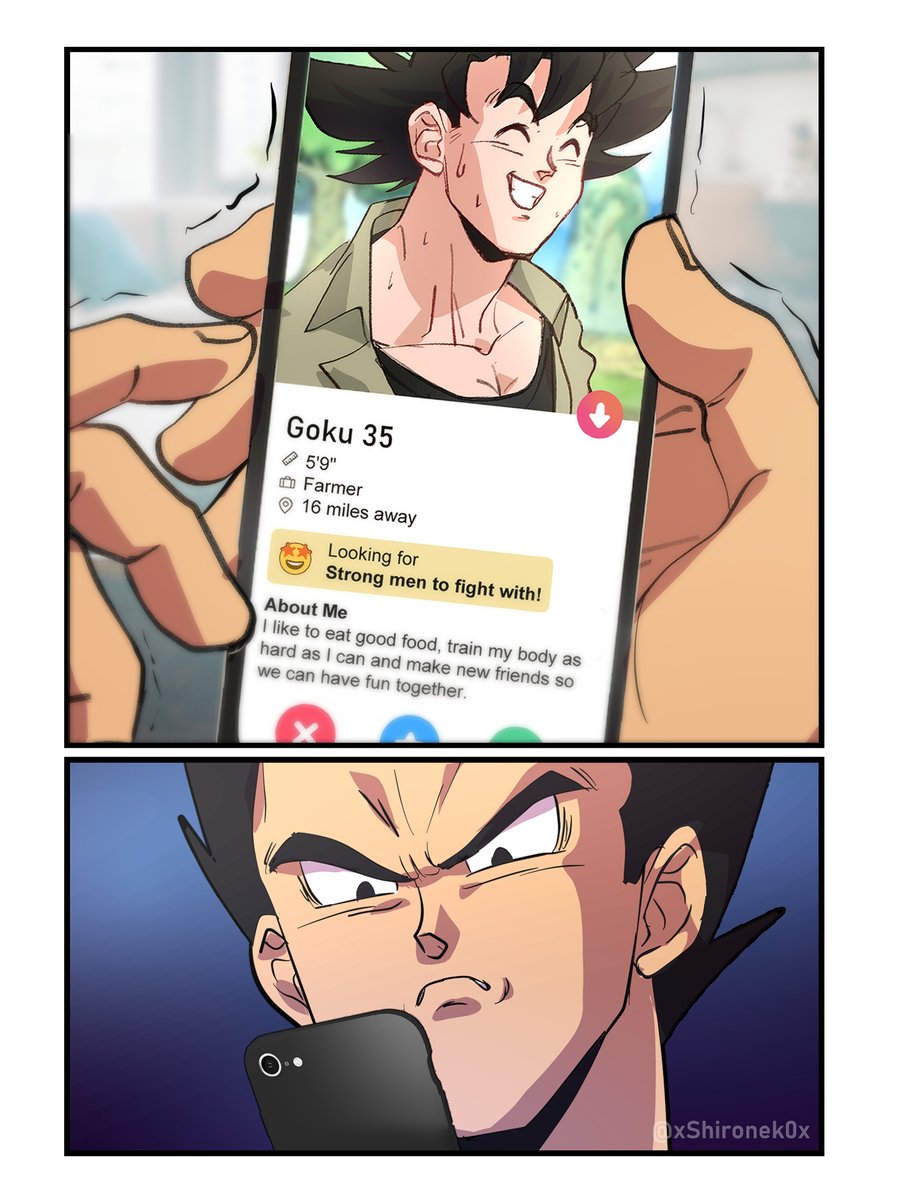 If Goku was on Tinder alternatively "Kakarot you cheater" 